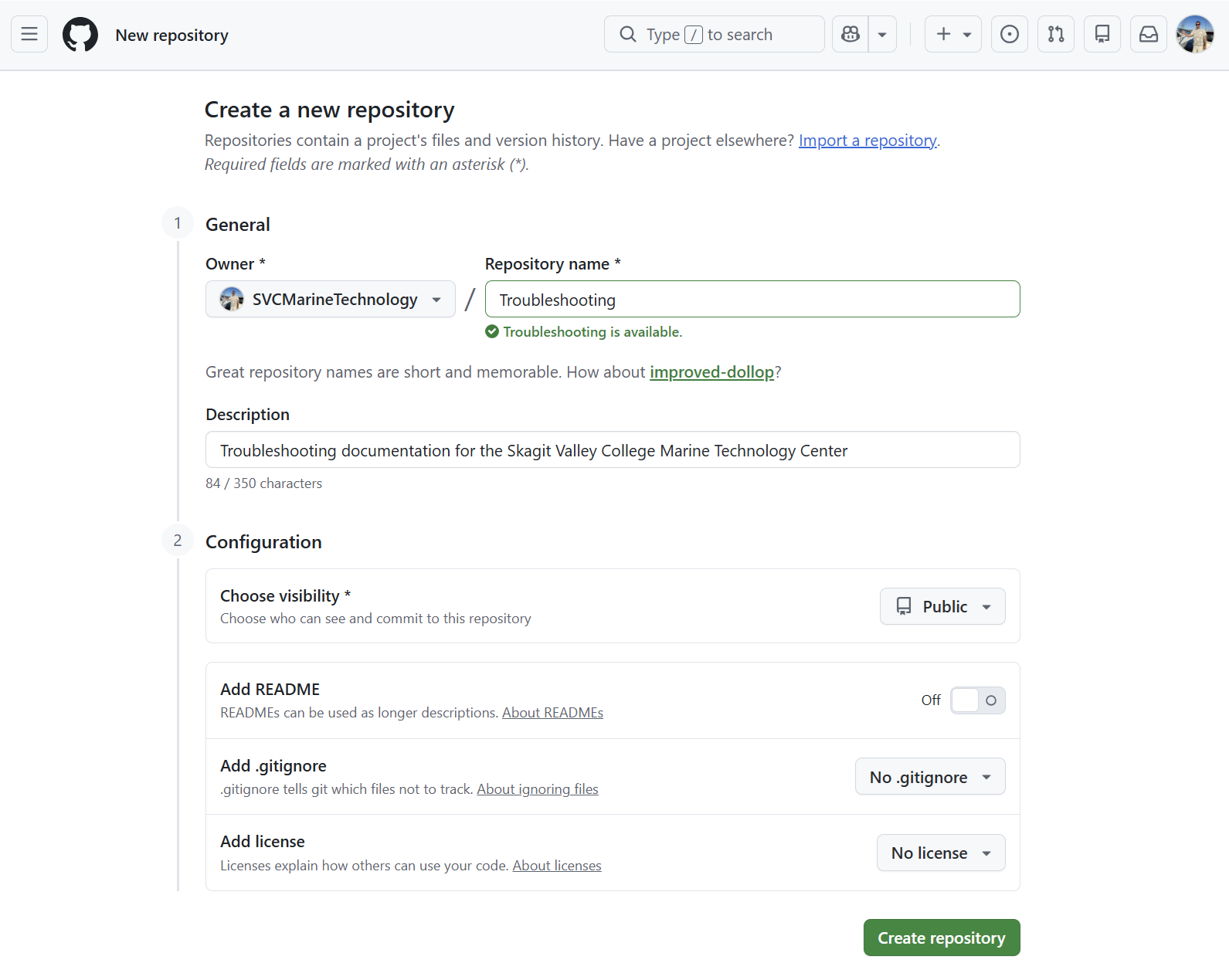 Create GitHub Repo